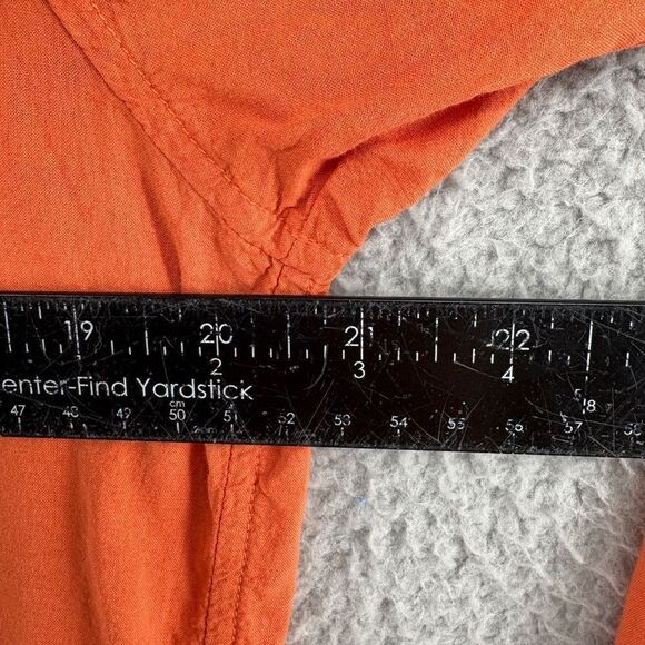 Xirena Beau Shirt Button Front Blouse Cotton Orange size XS Oversized - Picture 3 of 8